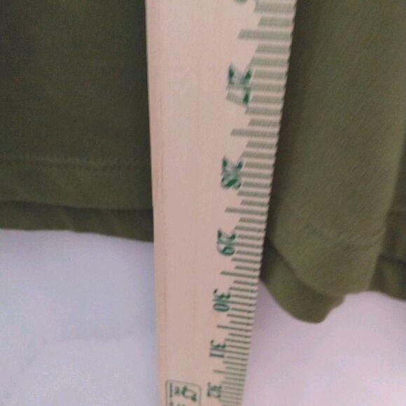 Liz & Me Women's Top 3X (26/28W) Green Embroidered Boho Peasant Short Sleeve Tee - Picture 3 of 7